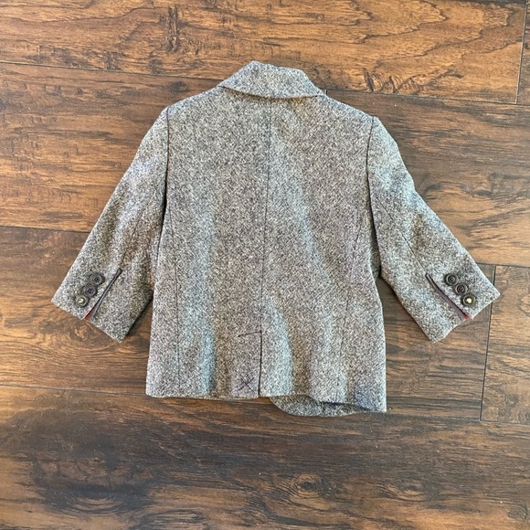 Baker by Ted Baker, Boys Tweed Blazer, Gray Tweed, Size 6-12M - Picture 3 of 12